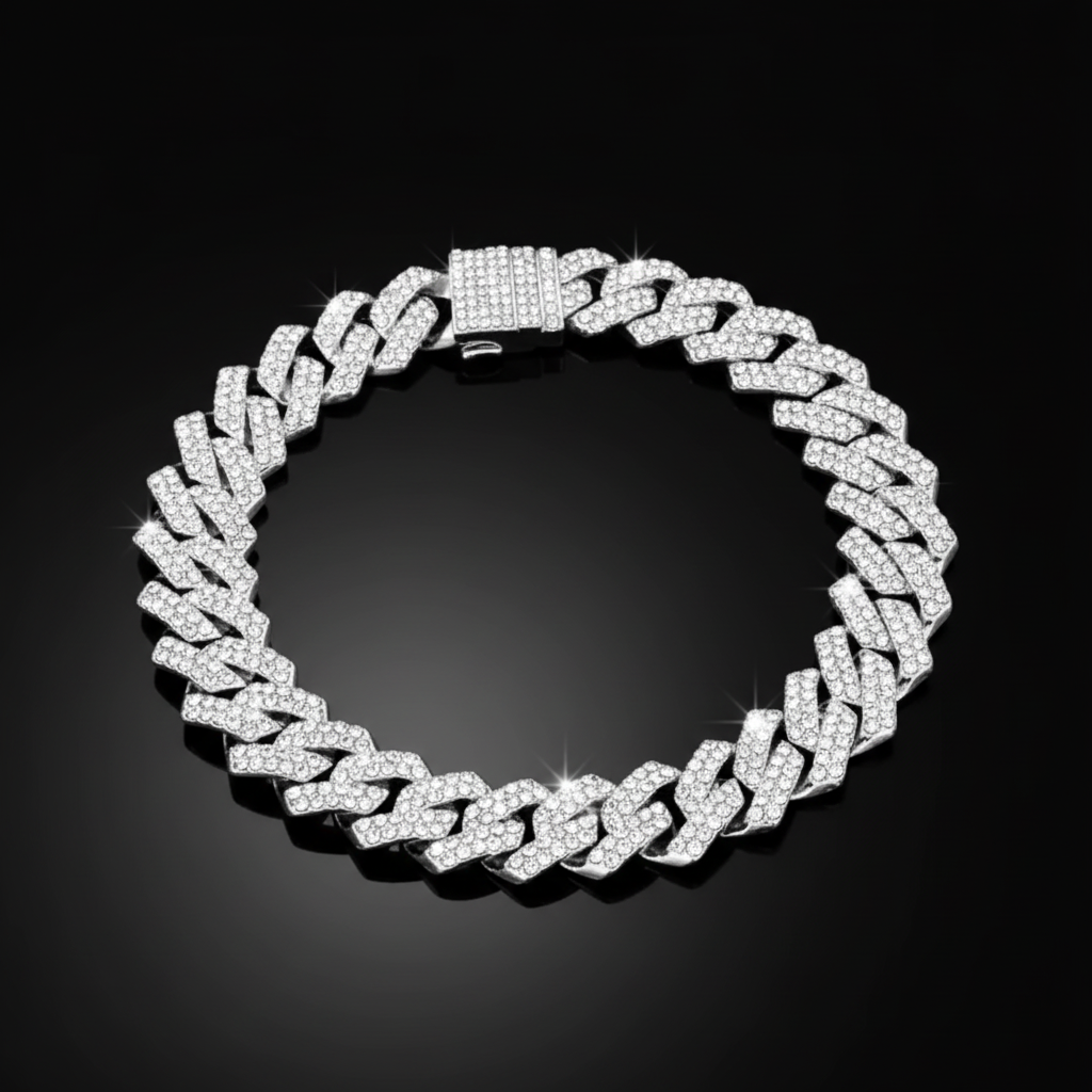 Bracciale cubano premium - sfondo nero